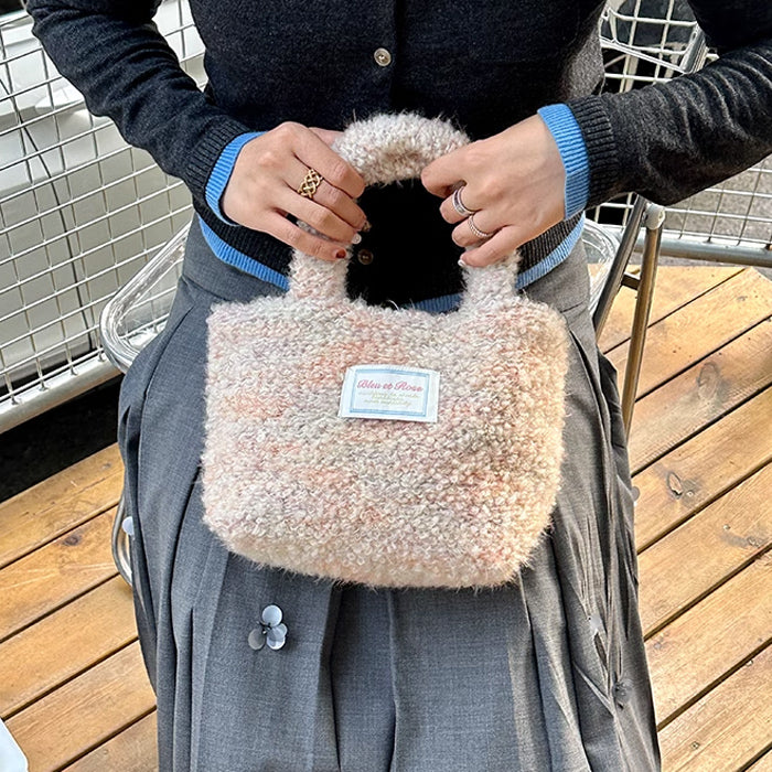 mix knit mini bag