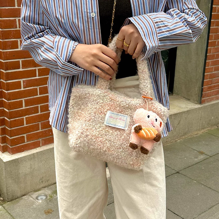mix knit mini bag