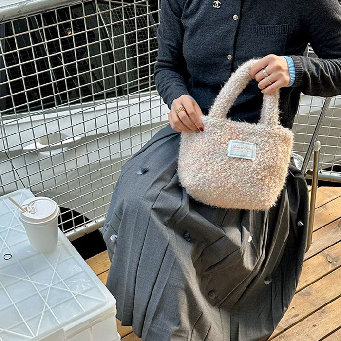 mix knit mini bag