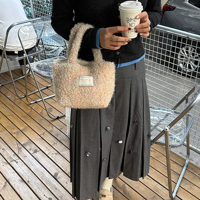 mix knit mini bag