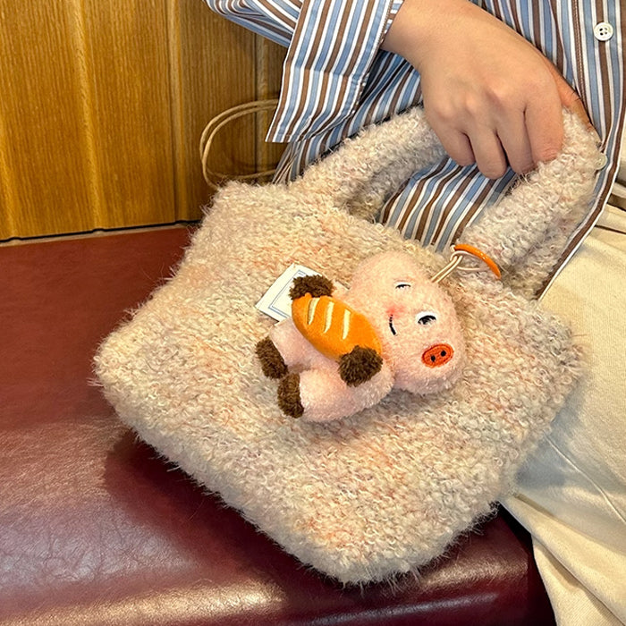 mix knit mini bag