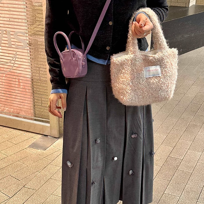 mix knit mini bag