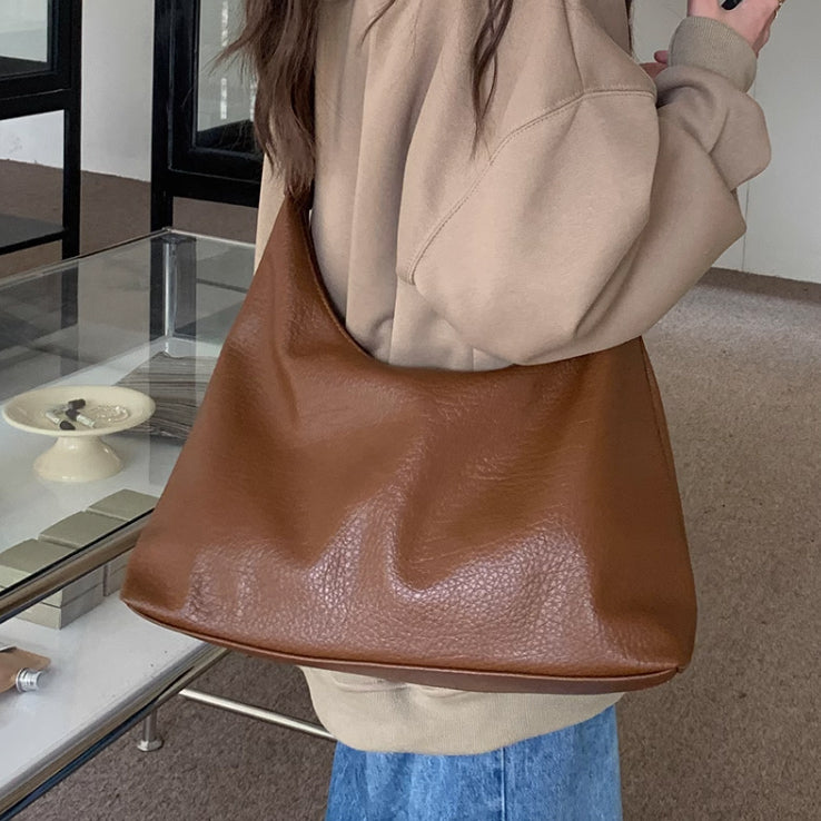 3color belt leather shoulder bag