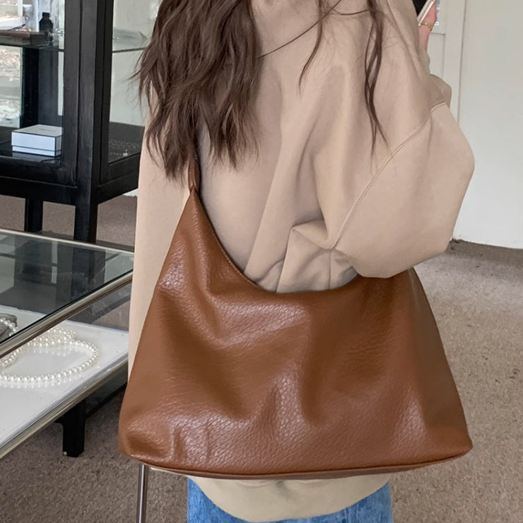 3color belt leather shoulder bag