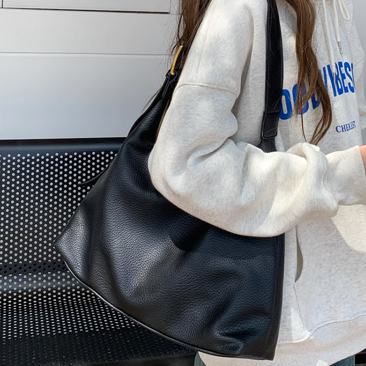 3color belt leather shoulder bag
