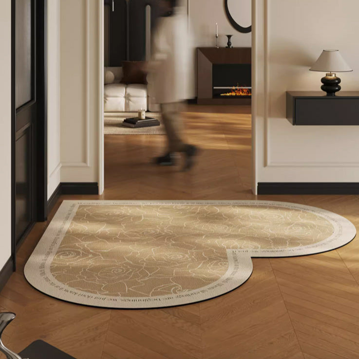 4design chic flower heart carpet