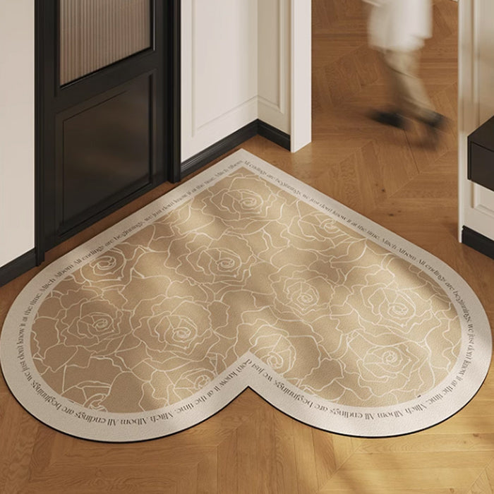 4design chic flower heart carpet