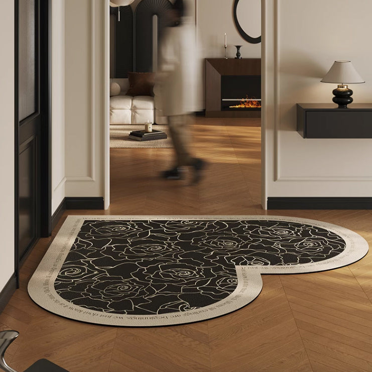 4design chic flower heart carpet