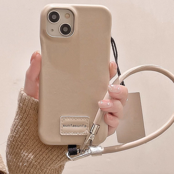 6color strap leather iPhone case