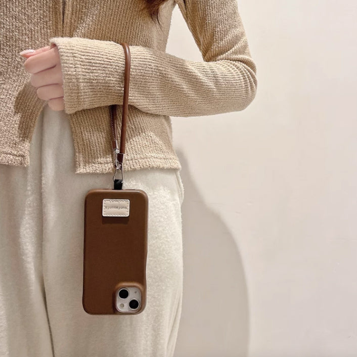 6color strap leather iPhone case