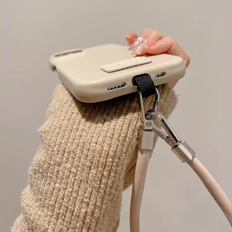 6color strap leather iPhone case