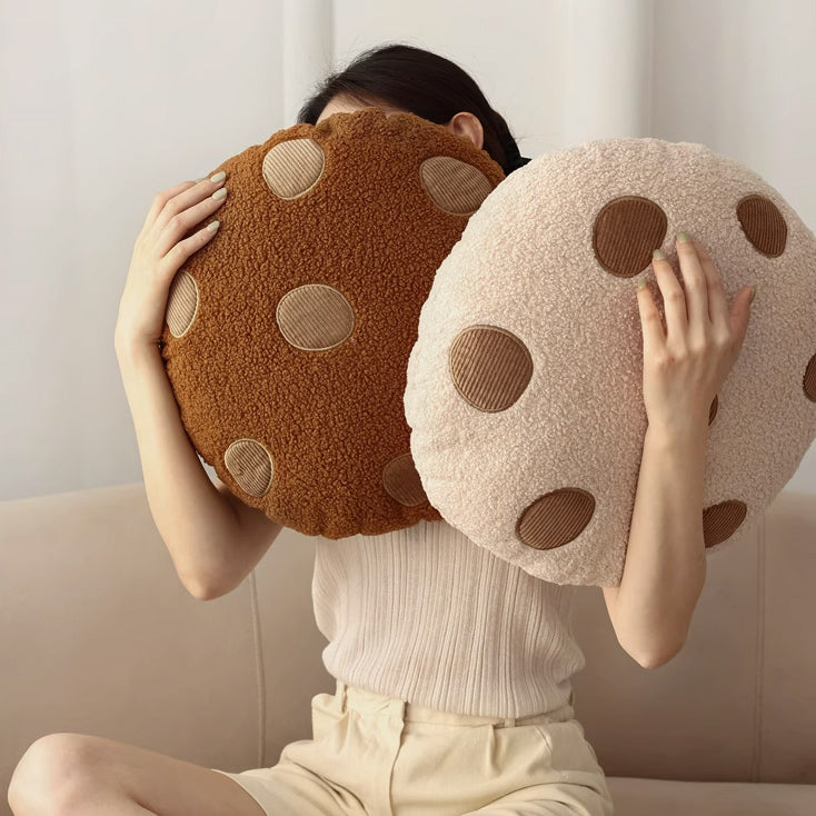 2color chocolate chip cookie cushion