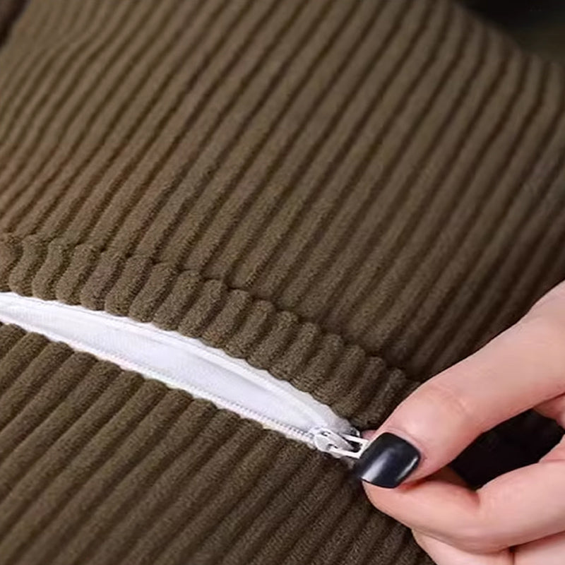 5color corduroy square cushion