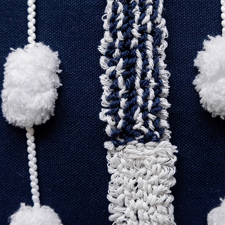 2design navy geometry cushion