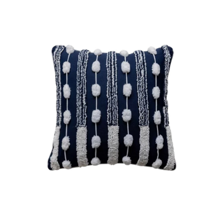 2design navy geometry cushion
