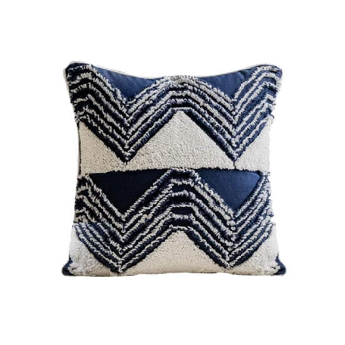 2design navy geometry cushion