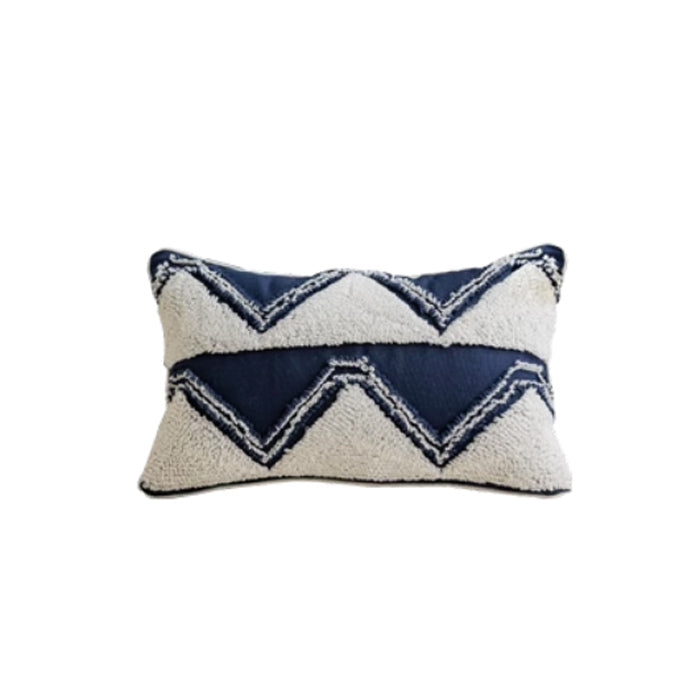 2design navy geometry cushion