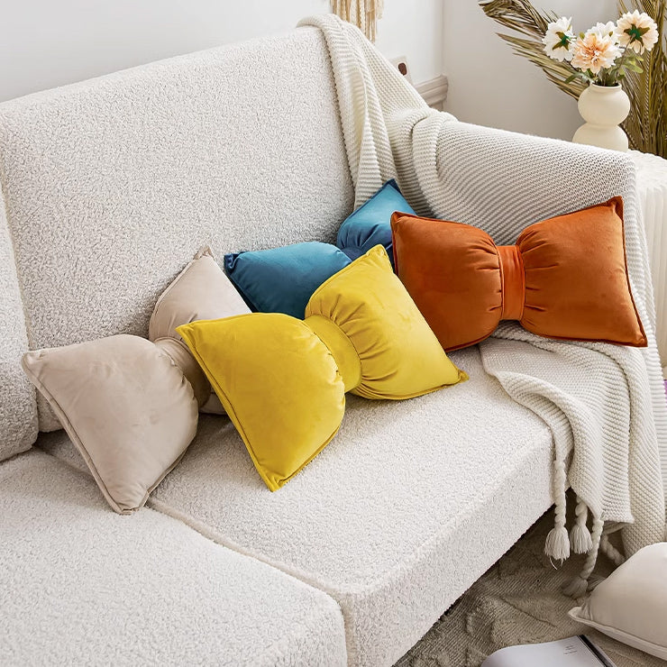 11color velor ribbon cushion