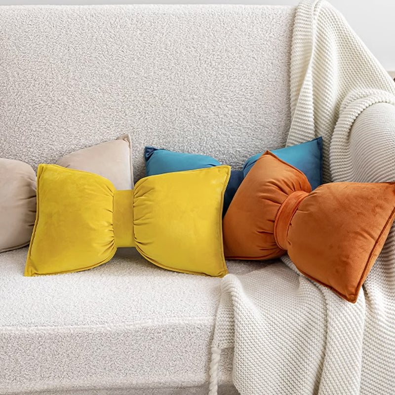 11color velor ribbon cushion