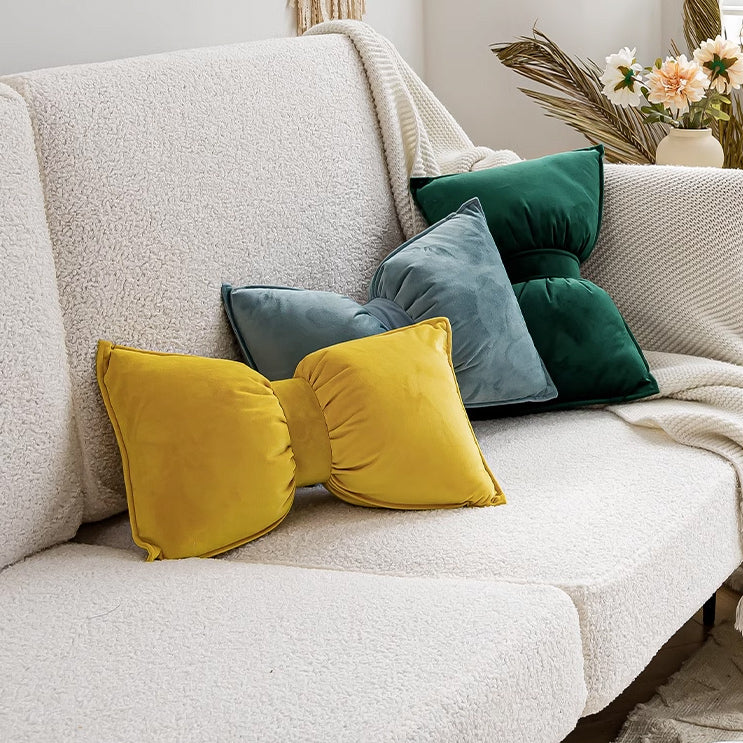 11color velor ribbon cushion