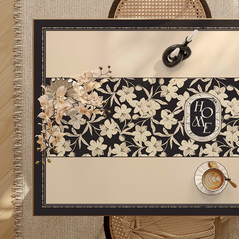home black flower table mat