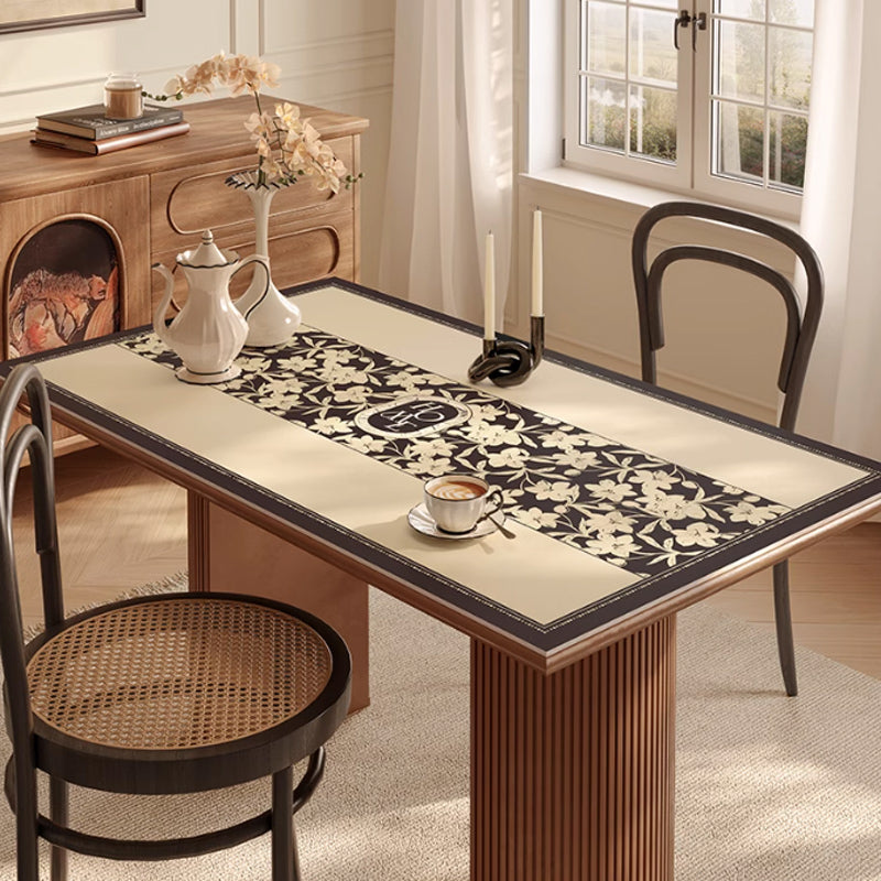 home black flower table mat