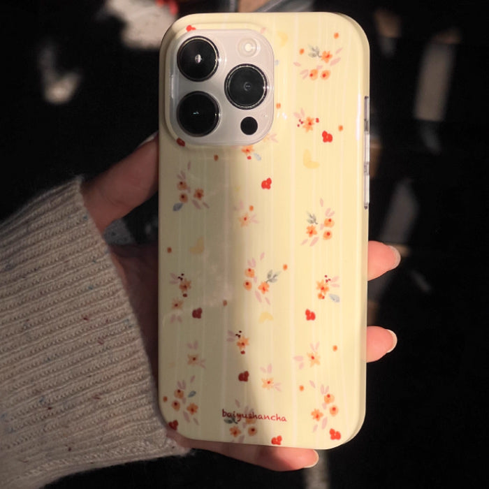 cream mini flower iPhone case
