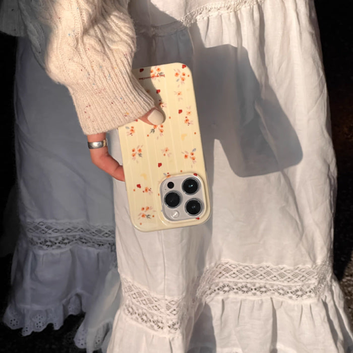 cream mini flower iPhone case