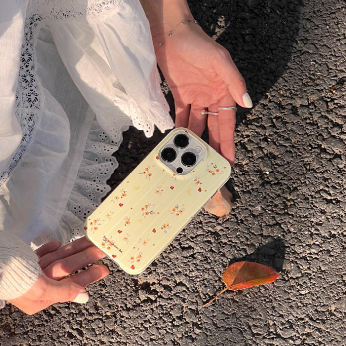 cream mini flower iPhone case