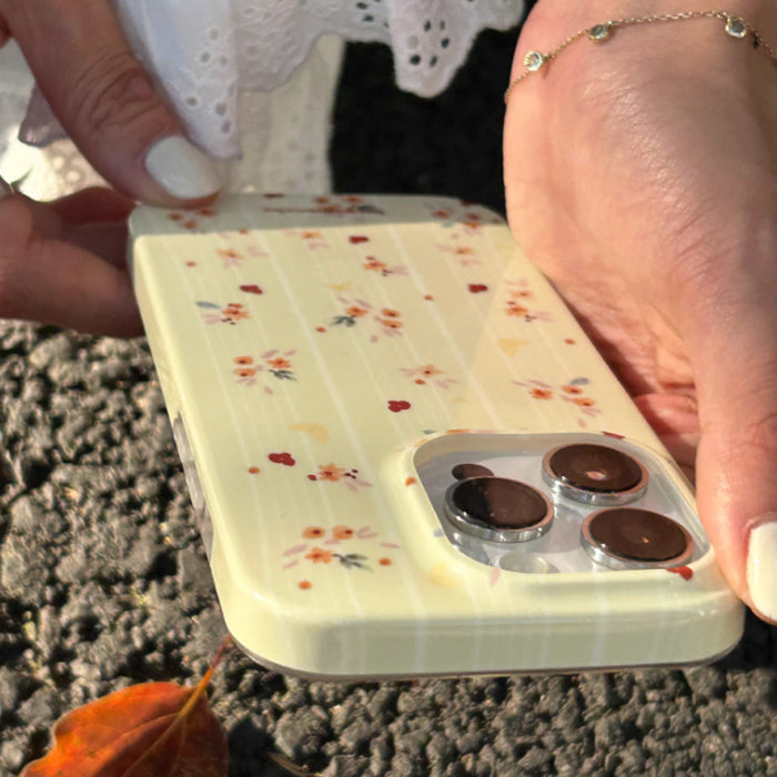 cream mini flower iPhone case
