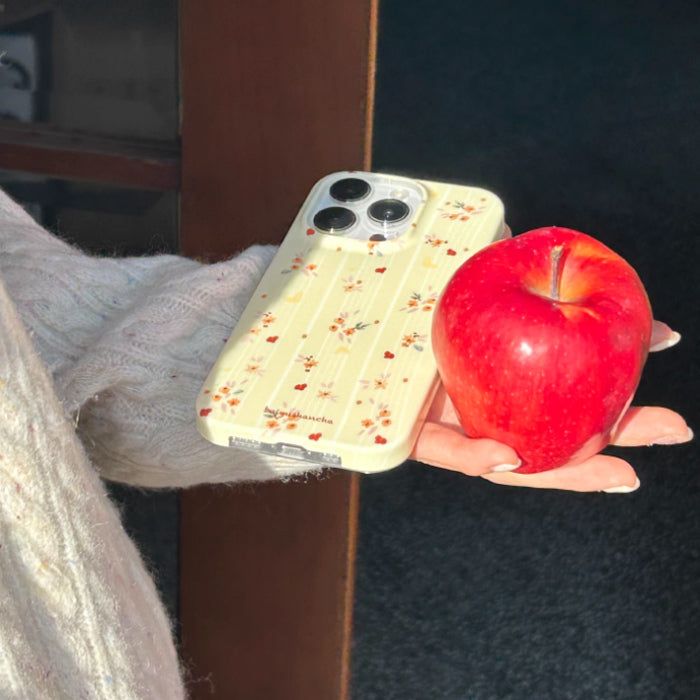 cream mini flower iPhone case