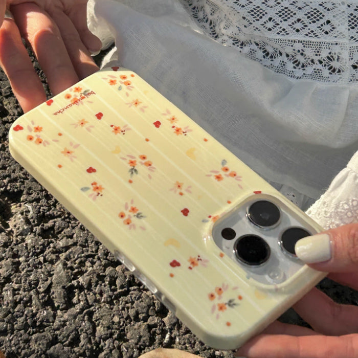 cream mini flower iPhone case