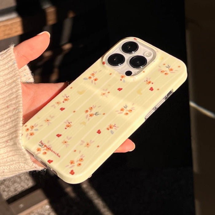 cream mini flower iPhone case
