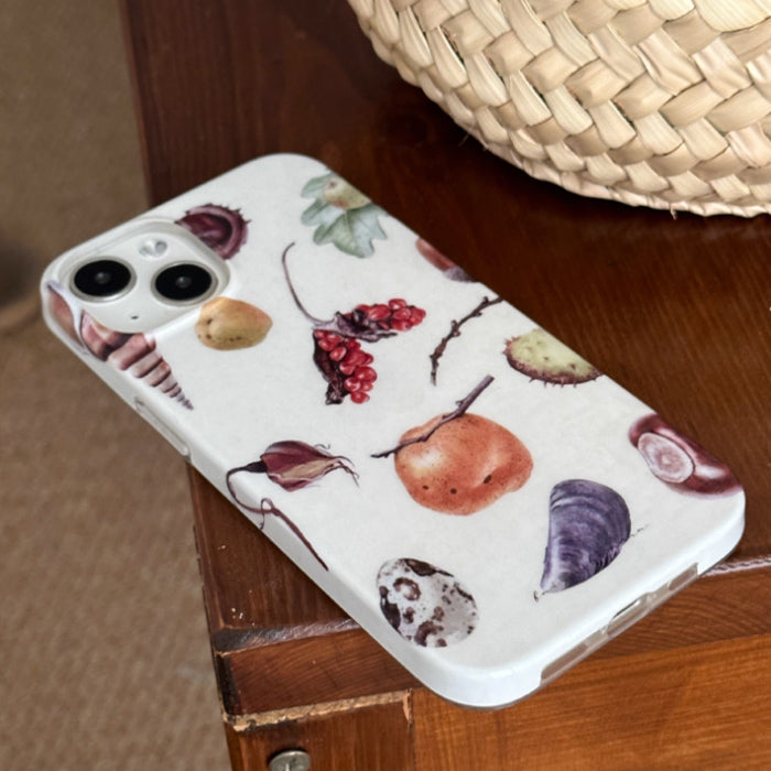 retro fruit paint iPhone case