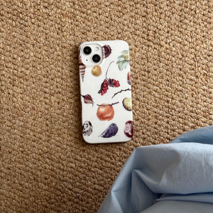 retro fruit paint iPhone case