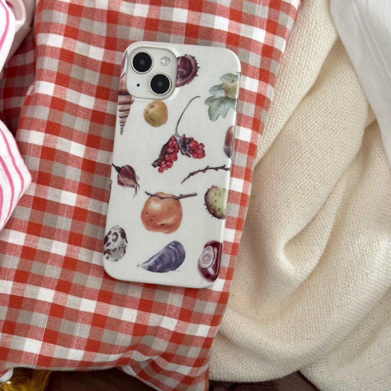 retro fruit paint iPhone case