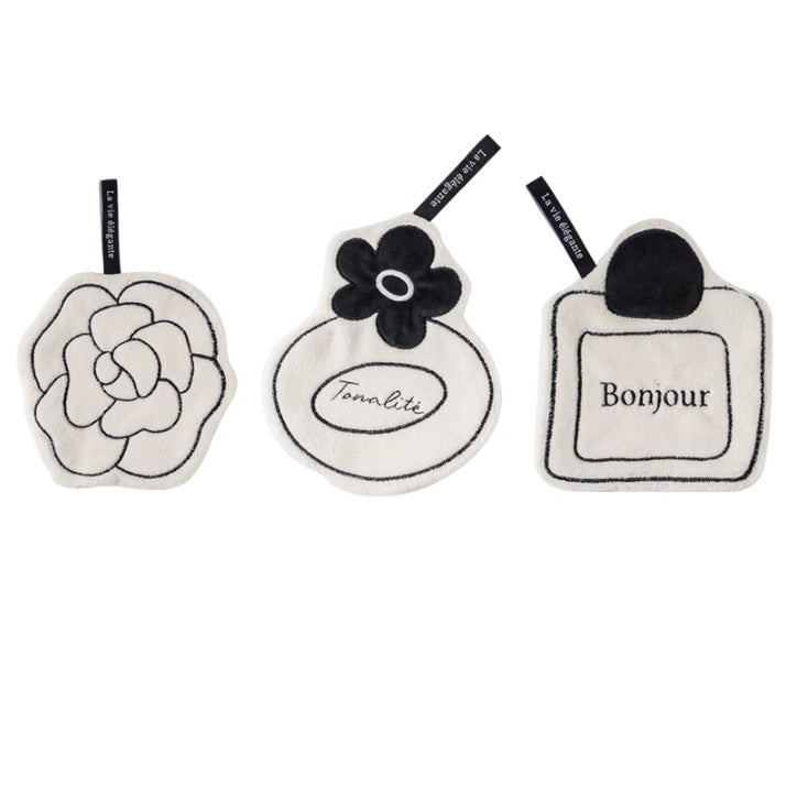 3design perfume bottle hanging towel