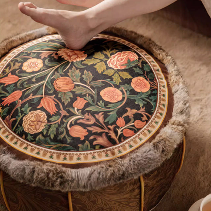 brown camellia stool
