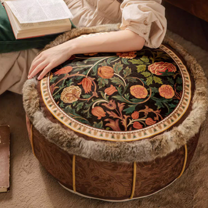 brown camellia stool