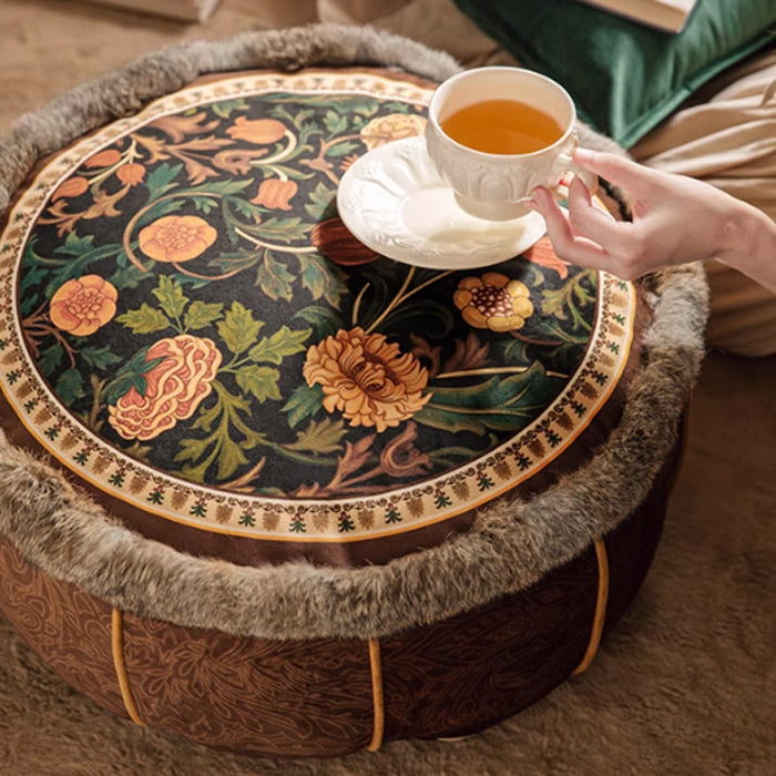 brown camellia stool