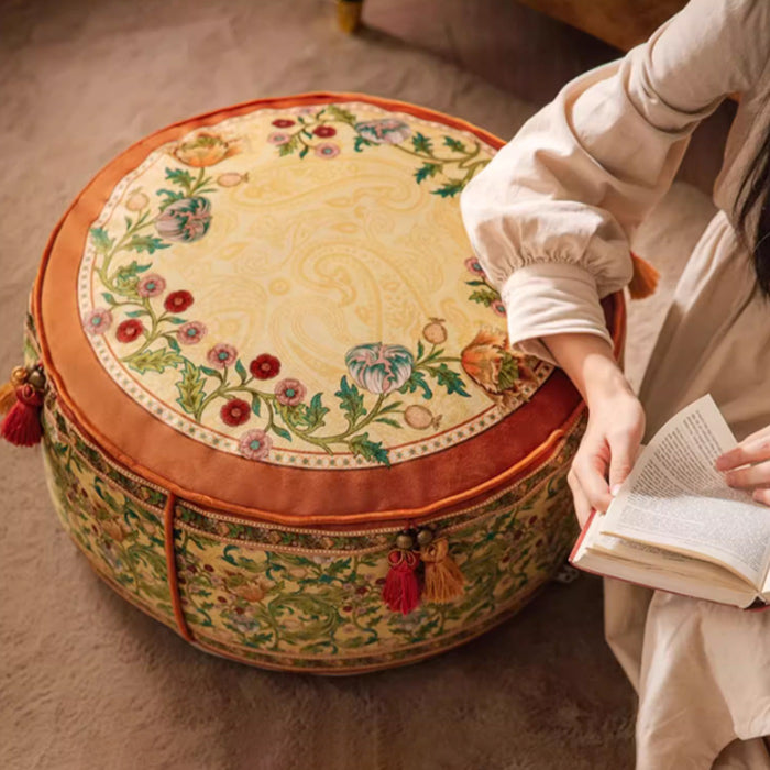 ethnic flower stool