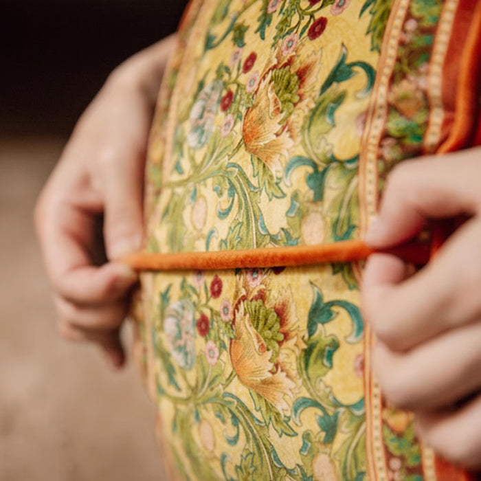 ethnic flower stool