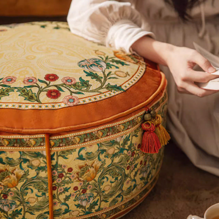 ethnic flower stool