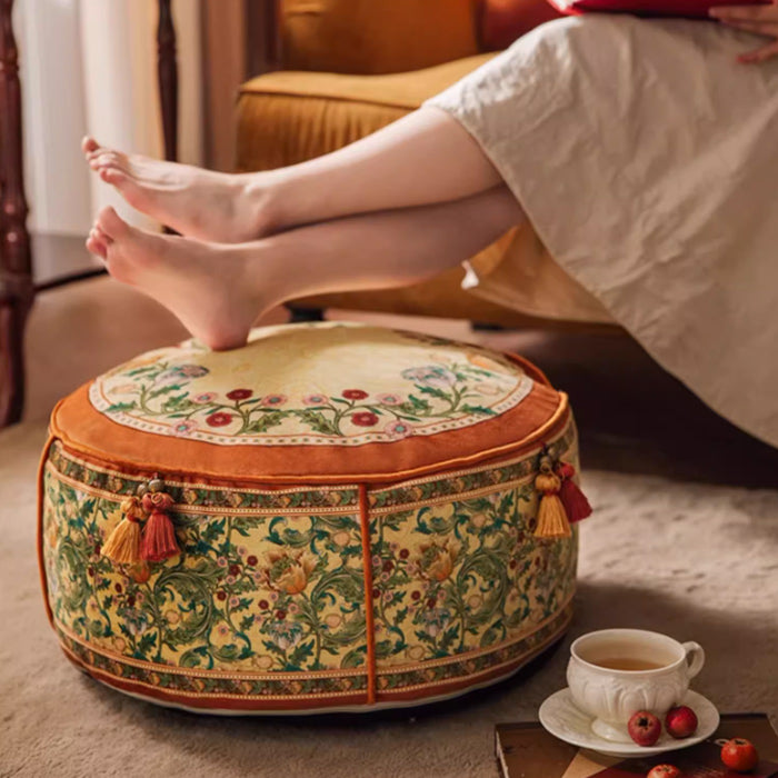 ethnic flower stool