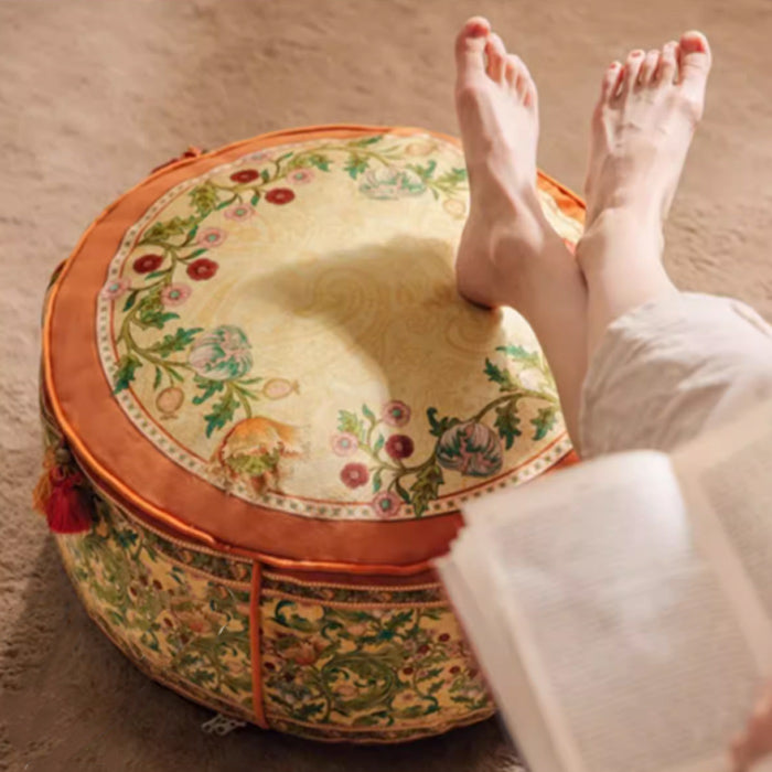 ethnic flower stool