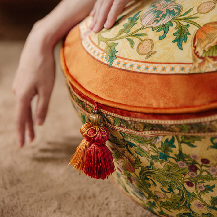 ethnic flower stool