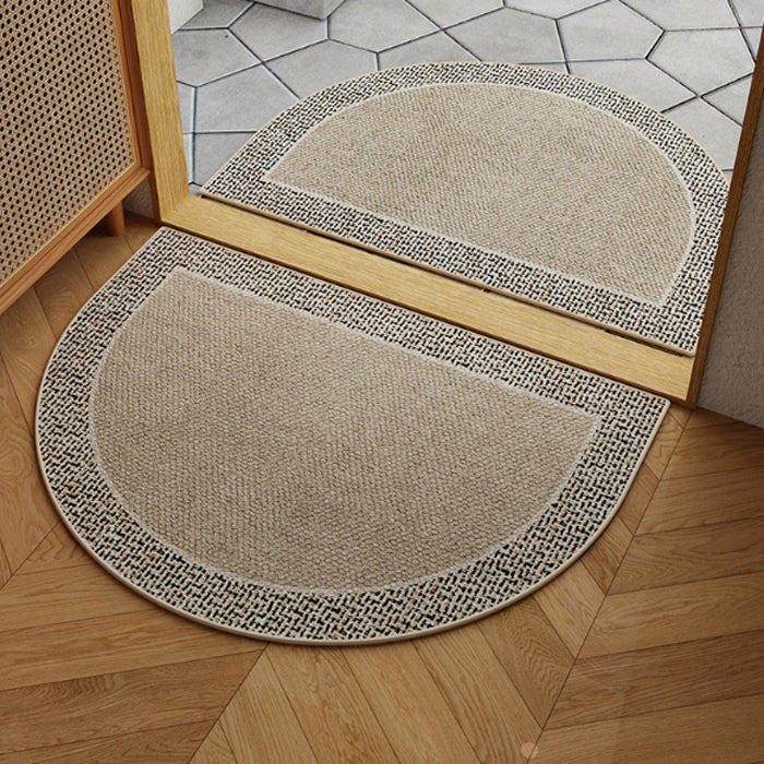 2color calm semicircle door mat