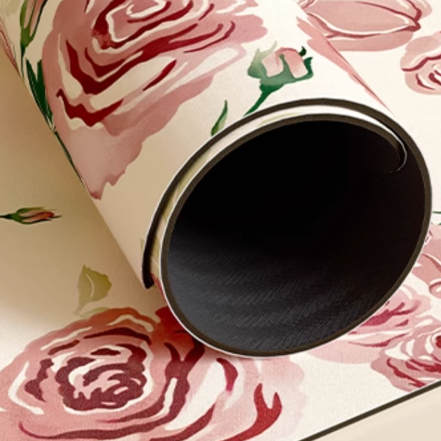 2design elegant rose bath mat