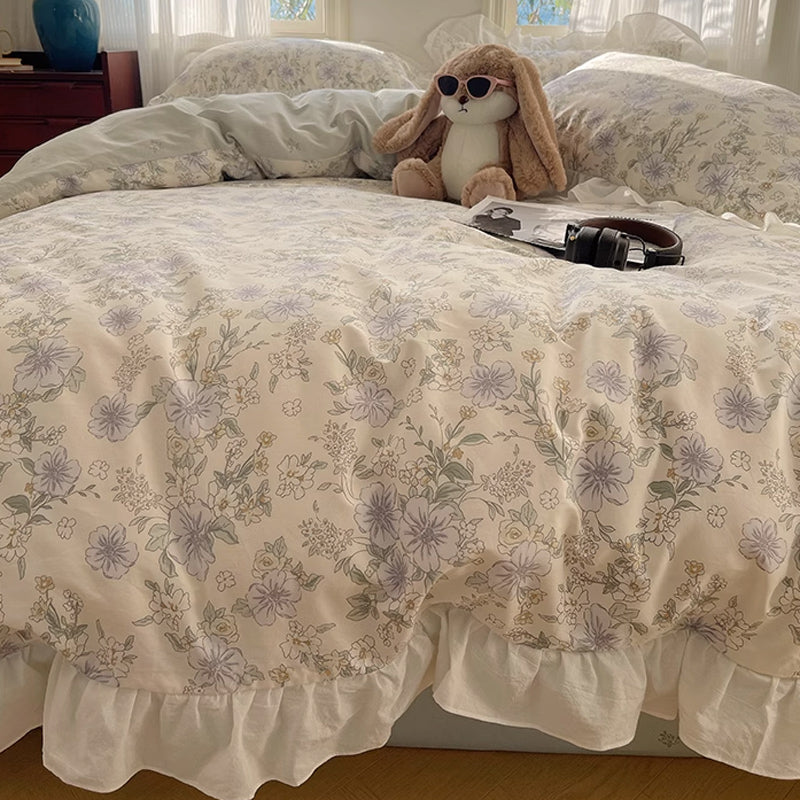 7design flower frill bedlinen set