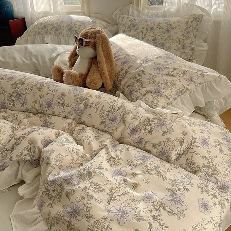 7design flower frill bedlinen set
